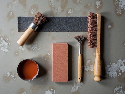 Heavy duty grill brush with metal bristles